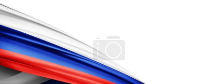 Foto de Russia flag of silk-3D illustration - Imagen libre de derechos
