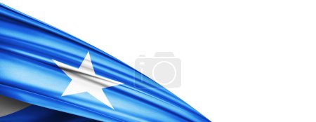 Photo for Somalia flag of silk-3D illustration - Royalty Free Image