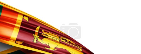Photo for Sri Lanka flag of silk-3D illustration - Royalty Free Image