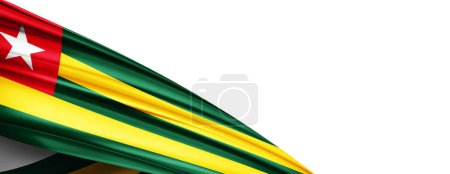 Téléchargez les photos : Togo flag of silk-3D illustration - en image libre de droit