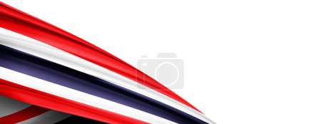 Téléchargez les photos : Thailand flag of silk-3D illustration - en image libre de droit