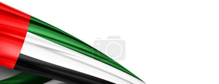 Téléchargez les photos : Émirats arabes unis drapeau de soie-illustration 3D - en image libre de droit
