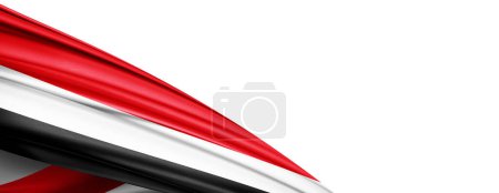 Téléchargez les photos : Yemen flag of silk-3D illustration - en image libre de droit