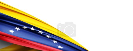 Foto de Bandera de Venezuela de seda-3D illustration - Imagen libre de derechos