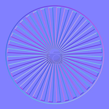 Foto de Abstract circles texture , Normal map for bump map texture 3d shaders and materials-3D illustration - Imagen libre de derechos