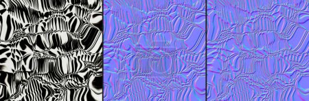 Foto de Mineral, marble with nacre, Normal map texture,for bump map texture 3d shaders and materials-3D illustration - Imagen libre de derechos