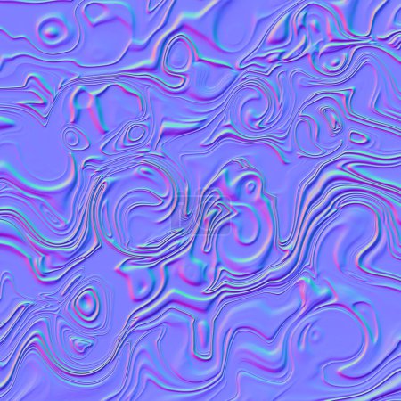 Photo for Abstract liquid lines, Normal map texture,for bump map texture 3d shaders and materials-3D illustration - Royalty Free Image