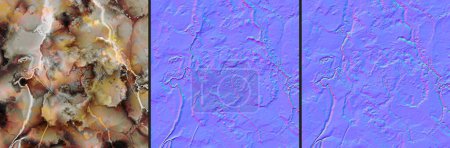 Téléchargez les photos : Mineral, marble with nacre, Normal map texture,for bump map texture 3d shaders and materials-3D illustration - en image libre de droit