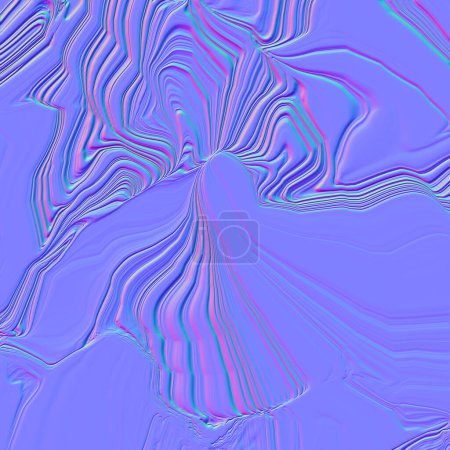 Foto de Abstract liquid lines, Normal map texture,for bump map texture 3d shaders and materials-3D illustration - Imagen libre de derechos