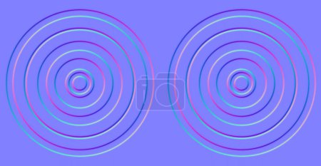 Photo for Concentric circles texture , Normal map for bump map texture 3d shaders and materials-3D illustration - Royalty Free Image