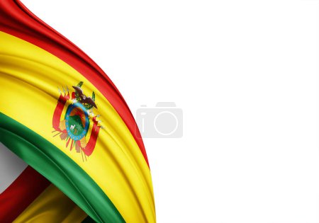 Foto de Bandera de Bolivia de seda-3D ilustración - Imagen libre de derechos