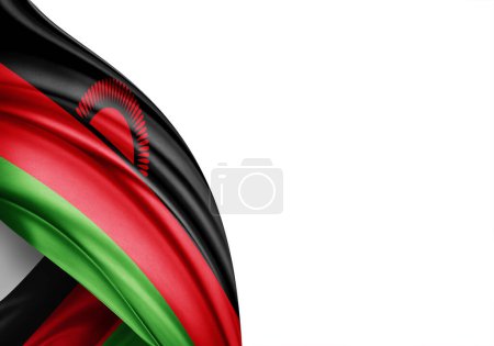 Téléchargez les photos : Malawi flag of silk-3D illustration - en image libre de droit
