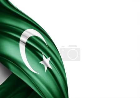 Photo for Star and Crescent flag,Islamic religion symbol -3D illustration - Royalty Free Image