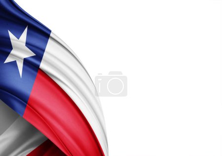 Foto de Texas flag of silk-3D illustration - Imagen libre de derechos