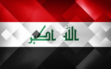 Téléchargez les photos : Irak drapeau de soie-Illustration 3D - en image libre de droit