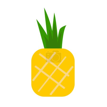 Illustration for Pineapple Colored Sketchy Vector Icon. - Royalty Free Image