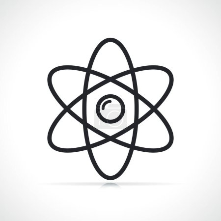 Téléchargez les photos : Illustration de l'icône de la science ou de la ligne atomique - en image libre de droit