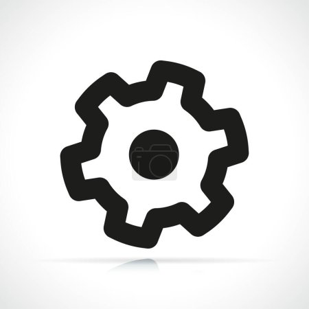 Téléchargez les photos : Illustration de roue d'engrenage ou de réglage icône - en image libre de droit