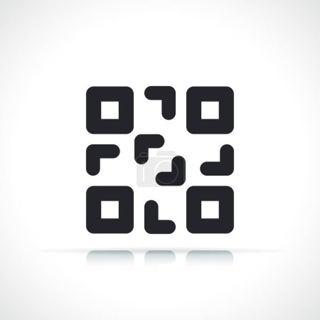 Téléchargez les photos : Illustration du vecteur de symbole d'icône de code qr - en image libre de droit