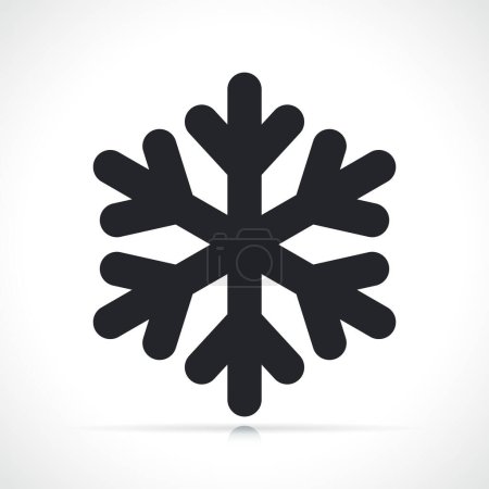 Téléchargez les photos : Illustration du symbole icône noir de flocon de neige d'hiver - en image libre de droit