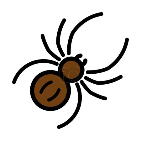 Téléchargez les photos : Illustration de l'icône dessin animé dessin plat araignée - en image libre de droit