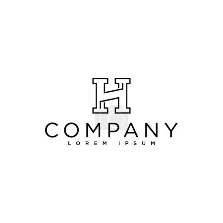 Photo for Initial h logo, icon and vector - Royalty Free Image