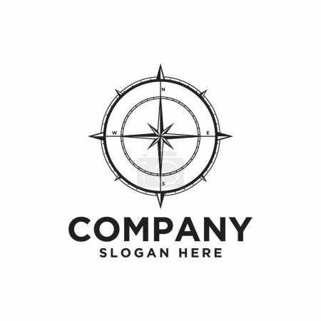 Photo for Compass logo icon and vector - Royalty Free Image