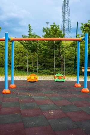 Photo for Beautiful, colorful and fun children's playground - Royalty Free Image