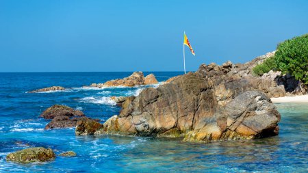 Beautiful Indian Ocean coastline on the island of Sri Lanka, Dondra.