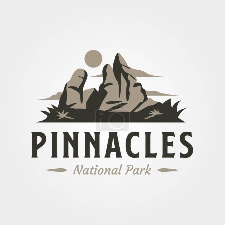 Illustration for Pinnacles vintage logo vector symbol illustration design - Royalty Free Image