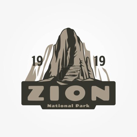 Ilustración de Zion vintage logo vector símbolo ilustración diseño - Imagen libre de derechos
