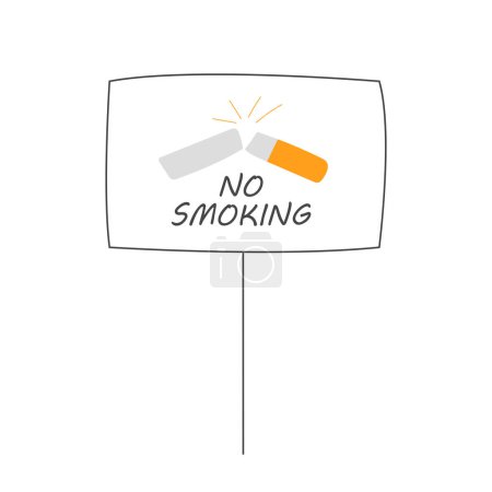 Téléchargez les illustrations : Signe d'avertissement que vous ne pouvez pas fumer ici - en licence libre de droit