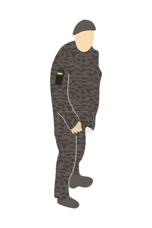 Illustration for A soldier of the Ukrainian army was killed. - Royalty Free Image