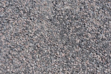 Photo for Texture from a pile of small stones of gray rubble in the street - Royalty Free Image
