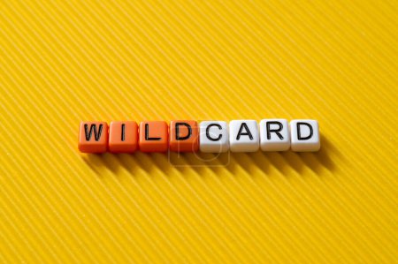 Photo for Wildcard - word concept on cubes, text, letters - Royalty Free Image
