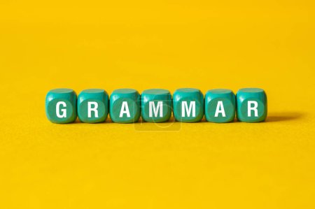 Foto de Gramática - concepto de palabra en bloques de construcción, texto, letras - Imagen libre de derechos