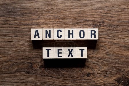Texto de anclaje - concepto de palabra sobre bloques de construcción, texto, letras