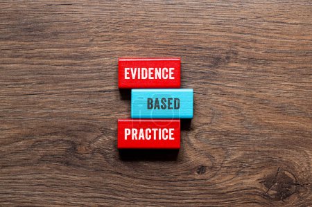 Photo for Evidence based practice - word concept on building blocks, text, letters - Royalty Free Image