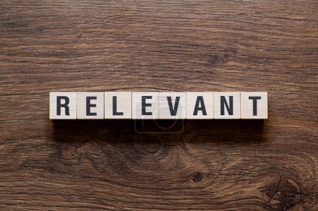Photo for Relevant - word concept on building blocks, text, letters - Royalty Free Image