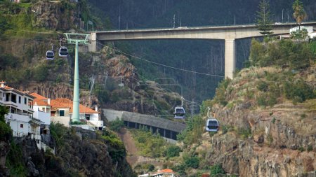 Photo for Transportation with the cable car on madeira island - Royalty Free Image