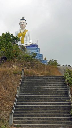 buddha statue in bokor hills national park in cambodia