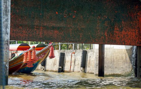 Longtail boat on chao praya river