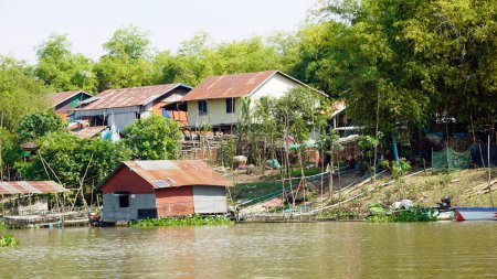 village at tonle sam river shopre near siem reap