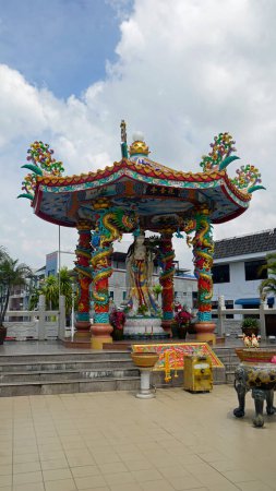 traditional temple in naklua, pattaya in thailand