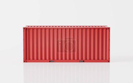 Photo for Cargo container, freight and export, 3d rendering. Digital drawing. - Royalty Free Image