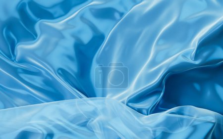 Photo for Smooth wave cloth background, 3d rendering. Digital drawing. - Royalty Free Image