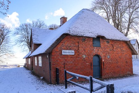 Téléchargez les photos : Belles impressions de Sylt en hiver avec neige - en image libre de droit
