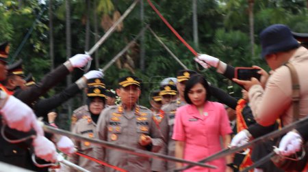 Photo for Bhayangkari Association or organization of wives of Indonesian Police members Pekalongan Indonesia May 3 2023 - Royalty Free Image