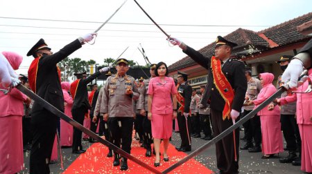 Photo for Bhayangkari Association or organization of wives of Indonesian Police members Pekalongan Indonesia May 3 2023 - Royalty Free Image