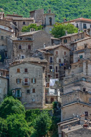 Photo for Scanno, Abruzzo.  Scanno is an Italian town of 1 782 inhabitants located in the province of L'Aquila, in Abruzzo. The municipal area, surrounded by the Marsican Mountains. - Royalty Free Image